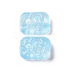 Transparent Spray Painted Glass Beads GLAA-I050-08D-2