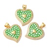 Brass Micro Pave Cubic Zirconia Pendants KK-K385-58G-2