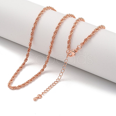 Brass Wheat Chain Necklaces for Women NJEW-G084-23RG-1