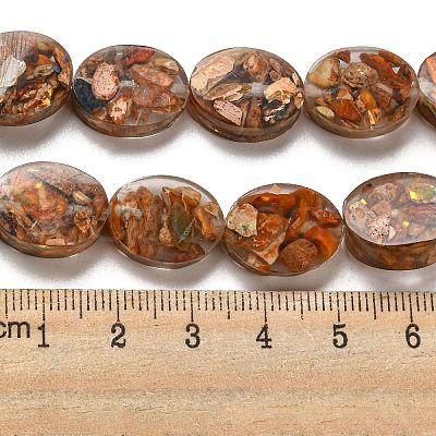 Dyed Natural Imperial Jasper with Resin Beads Strands G-G083-A04-01-1