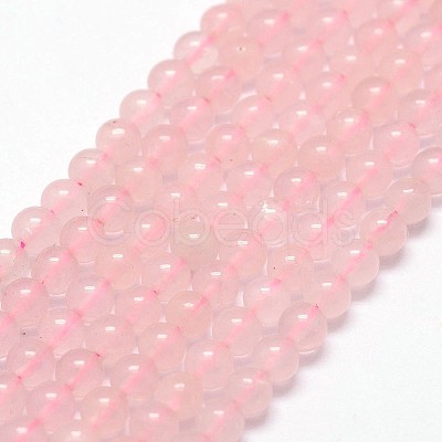 Natural Rose Quartz Beads Strands X-G-N0195-04-3mm-1