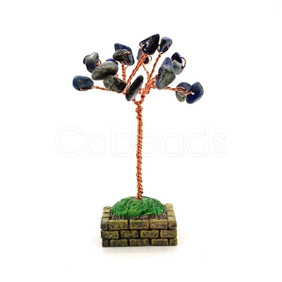 Lapis Lazuli Flower Garden Crushed Stone Fortune Tree Ornaments Mini Home Creative Office Decoration Crafts Small Ornaments PW-WG4CBFE-10-1