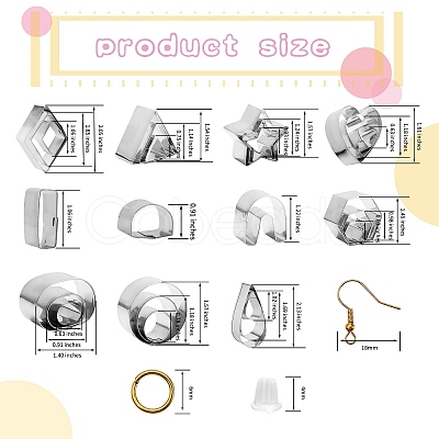 DIY Cutters Set Earrings Making Finding Kits DIY-SZ0007-28-1