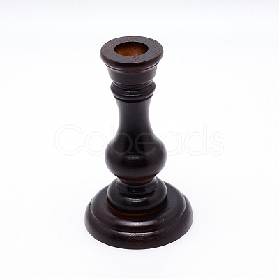 Pine Wood Candlestick Holder AJEW-WH0188-46A-1