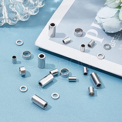 Unicraftale 100Pcs 5 Style 304 Stainless Steel Spacer Beads STAS-UN0030-32-1