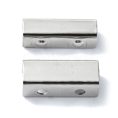 Non-Tarnish Rectangle 201 Stainless Steel Clasp STAS-C097-44A-P-1