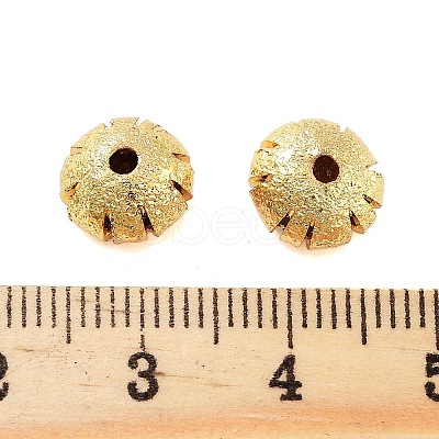 Texture Brass Beads KK-S379-02G-B-1