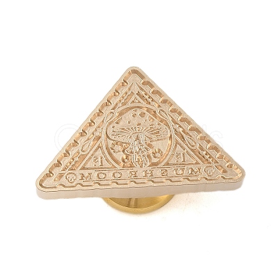 Golden Plated Triangle Shaped Wax Seal Brass Stamp Head STAM-K001-04G-04-1