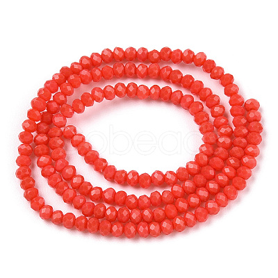 Opaque Solid Color Glass Beads Strands EGLA-A034-P1mm-D03-1