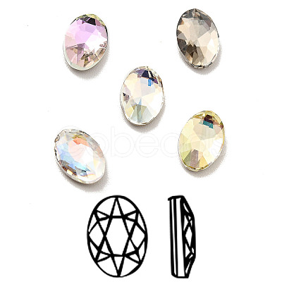 K9 Glass Rhinestone Cabochons RGLA-F067-B-1