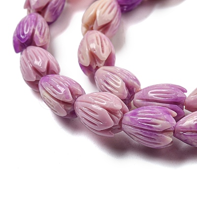 Synthetic Coral Dyed Beads Strands CORA-P008-04A-02-1