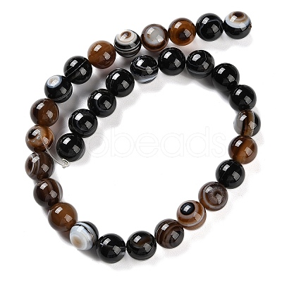 Natural Eye Agate Beads Strands G-NH0019-F01-01-1