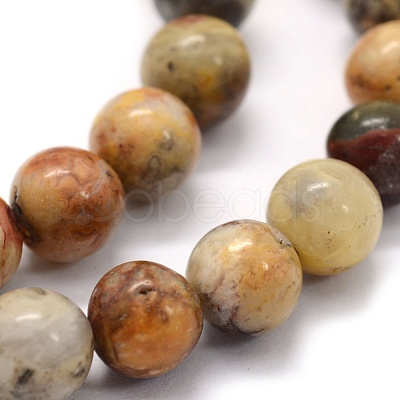 Natural Crazy Lace Agate Beads Strands G-G763-10-6mm-1