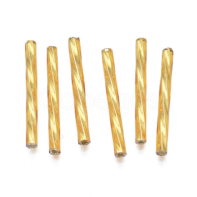 Opaque Glass Twisted Bugle Beads SEED-T005-15-B03-1