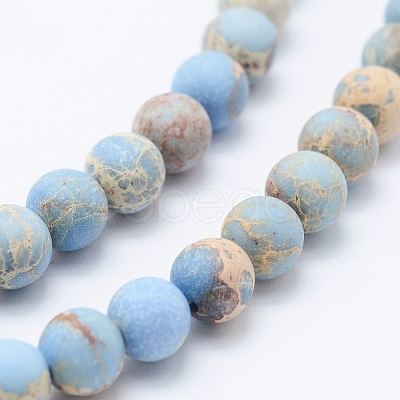 Natural Imperial Jasper Beads Strands X-G-K232-6mm-01A-1