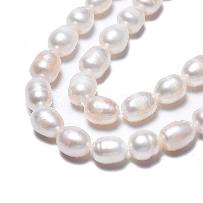 Natural Cultured Freshwater Pearl Beads Strands X-PEAR-N012-07B-1