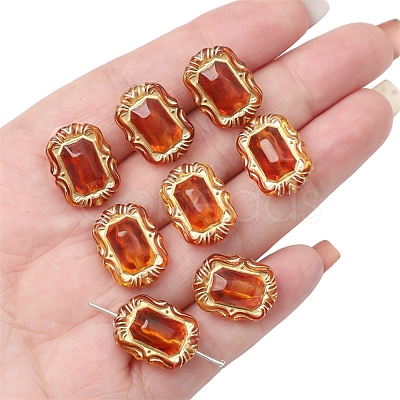 Imitation Amber Transparent Acrylic Beads MACR-D071-02H-1