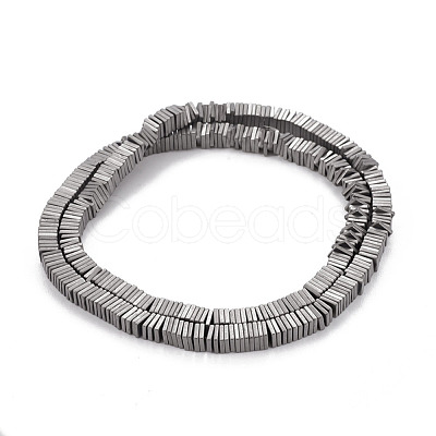 Electroplate Non-magnetic Synthetic Hematite Heishi Beads Strands G-J171B-4x4mm-02-1