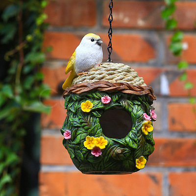 Resin Hanging Bird's Nests BIRD-PW0001-071-1