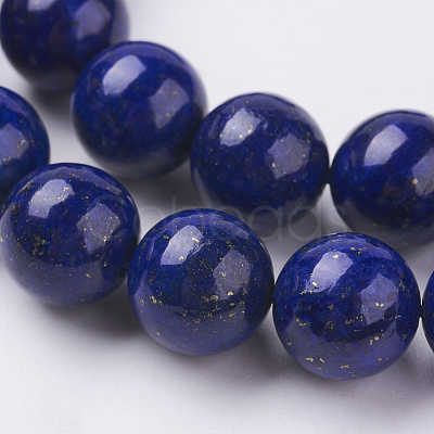 Natural Lapis Lazuli Beads Strands G-G087-12mm-1