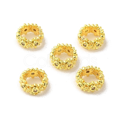 Rack Plating Brass Beads KK-B088-01B-03G-1