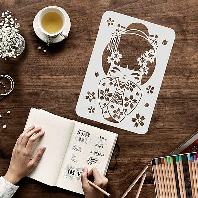 Plastic Reusable Drawing Painting Stencils Templates DIY-WH0202-274-1