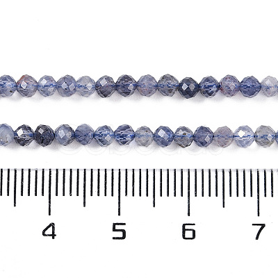 Natural Iolite Beads Strands G-N342-32-1