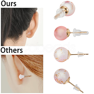 SOFPLATE Clear Silicone Full-covered Ear Nuts FIND-SP0001-18D-1