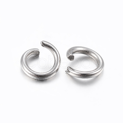 Non-Tarnish 304 Stainless Steel Open Jump Rings X-STAS-H437-7x1mm-1