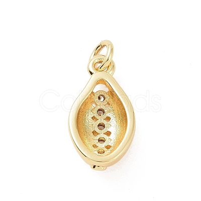 Brass Micro Pave Cubic Zirconia Charms KK-C012-50G-1