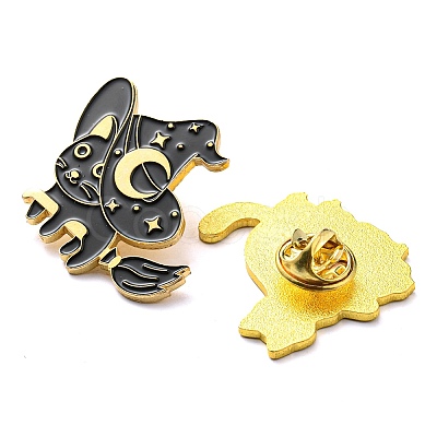 9Pcs 9 Style Cat Enamel Pins JEWB-SZ0001-33-1