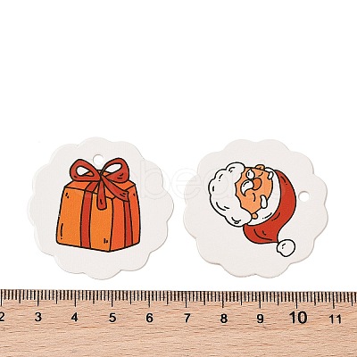 100Pcs Christmas Theme Paper Printed Gift Tags CDIS-H007-04-1