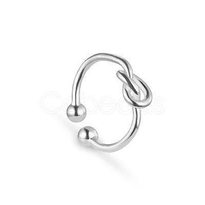 SHEGRACE Adjuestable Simple Elegant 925 Sterling Silver Cuff Rings JR37A-1