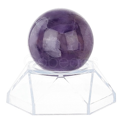 CRASPIRE 2Pcs 2 Style Natural Amethyst Crystal Ball DJEW-CP0001-09-1