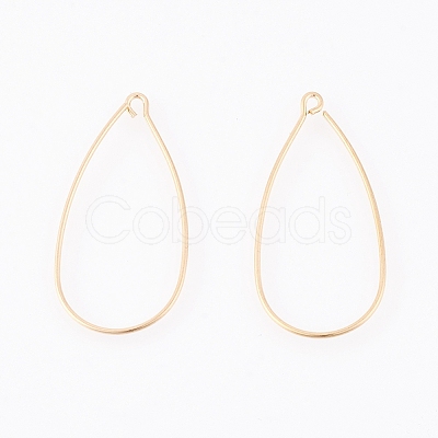 Brass Earring Hooks X-KK-T038-138G-1