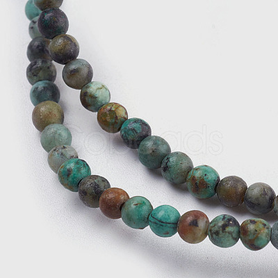 Natural African Turquoise(Jasper) Bead Strands X-G-A130-2mm-L03-1