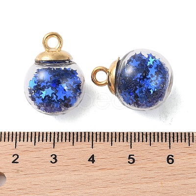 Glass Round Pendants GLAA-P063-01G-09-1