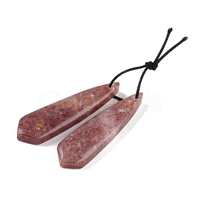 Natural Strawberry Quartz Pendants G-Q176-02-1