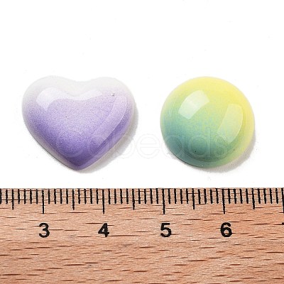 Gradient Color Opaque Resin Decoden Cabochons RESI-S04-02-1