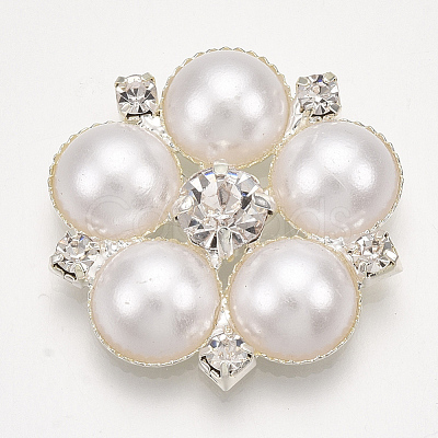 ABS Plastic Imitation Pearl Cabochons KK-T043-05S-1