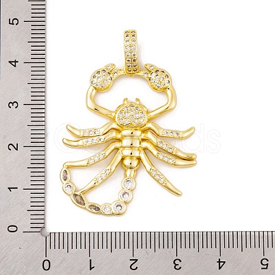 Brass Micro Pave Cubic Zirconia Pendants KK-E108-28G-1