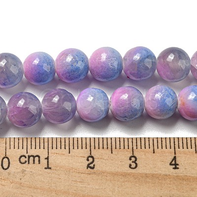 Dyed Natural White Jade Beads Strands G-F764-02E-1