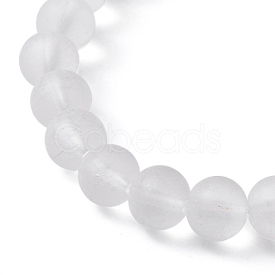 2Pcs 2 Style Synthetic Hematite & Glass Round Beaded Stretch Bracelets Set BJEW-JB10051-04-1