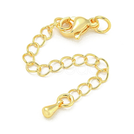 Rack Plating Brass Chain Extender FIND-T071-15G-1