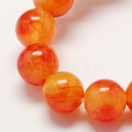 Two Tone Natural Jade Bead Strands G-R165-10mm-02-1