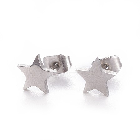 Tarnish Resistant 304 Stainless Steel Stud Earrings X-EJEW-F227-12P-1