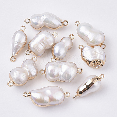 atural Cultured Freshwater Pearl Links connectors BSHE-N008-02B-1