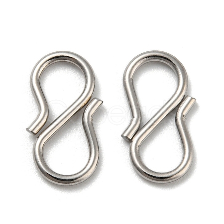 304 Stainless Steel S-Hook Clasps STAS-Z048-07P-1