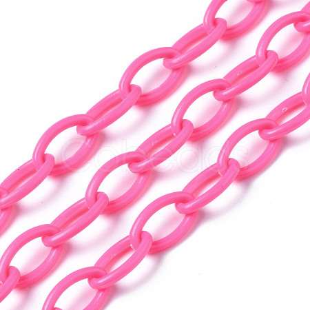 Handmade Opaque Acrylic Cable Chains KY-N014-001H-1