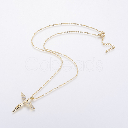 304 Stainless Steel Chain Necklaces NJEW-O108-35G-1